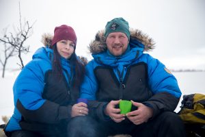 Hege and PT owners of Arctic Adventure Tours wilderness tourism in Northern Norway