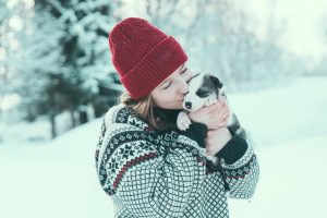 Paulina kissing puppy Yukon